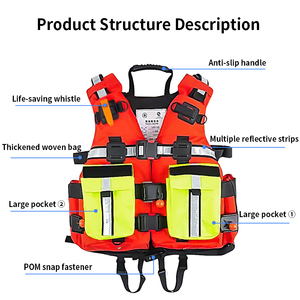 Équipement de sauvetage aquatique professionnel Gilet de sauvetage Personnalisation Gilet de sauvetage <span class=keywords><strong>Torrent</strong></span> Gilet de sauvetage à la mode et magnifique - Product Image 2