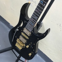 Ibn Brand Electric Guitar 7V Black with Gold Hardware HSH Pickup Glossy Finish Maple Sides Foam Case Free Shipping