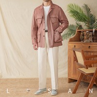 Veste de chasse pour homme en coton 100% fin, style rétro tendance, motif chevrons court, décontractée et respirante pour la saison hivernale