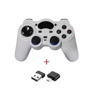 Pengontrol Joystick Game Nirkabel 2.4G Warna Putih untuk Ponsel/TV Box/PC Pencetakan Logo OEM