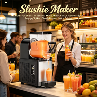 Machine à slush compacte à cuve unique, équipement de comptoir pour boissons glacées, idéale pour la production de boissons à la maison, en cuisine ou lors de fêtes