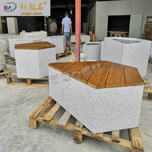 New Magic Stone Grc Flower Bed Bench Modern Outdoor Landscape <b>Planter</b> <b>Box</b> Xms Hp - Product Image 4