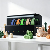 Elyarchi Caja Secadora de Filamento de 5 Bobinas para PLA PETG ABS ASA PA PC, Sistema de Impresora 3D Multicolor Klipper