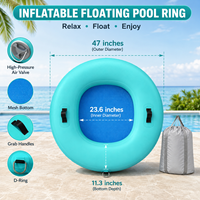 Fauteuil gonflable IHOME Drop Stitch, tube flottant pour rivière, bar flottant, fond en maille, 400 lb. Capacité pour les lacs, les piscines, les bateaux, les fêtes, à partir de 12 ans