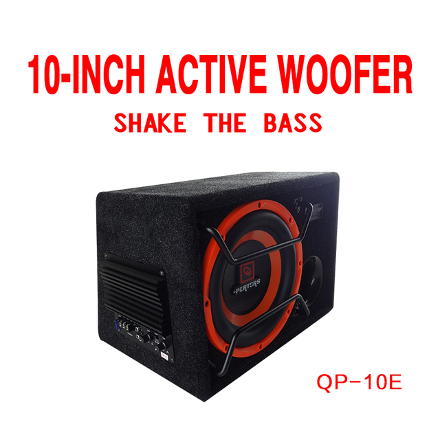 Q-PERTORS QP-10E , Car Audio Subwoofer 10inch Activer Subwoofer Active Speaker Cabinet