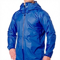 Veste de pluie pour homme personnalisée OEM, à capuche, avec fermeture éclair, coupe-vent, imperméable, respirante, en nylon Ripstop, coutures scellées, légère, sportive pour l'extérieur
