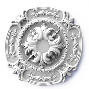 Médaillon de <span class=keywords><strong>plafond</strong></span> décoratif de style français Rosette en PU pour un design de <span class=keywords><strong>plafond</strong></span> élégant et l'installation de lustres Offres de commande en gros - Product Image 2