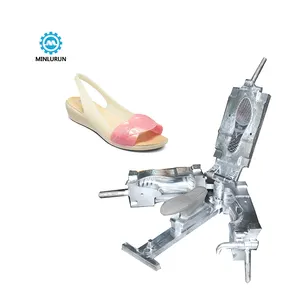 Mould Manufacturer Women Crystal Low Heel Sandal Mould Latest Lady Shoe PVC Injection Molding Die