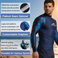 Chemise de surf personnalisée pour sports nautiques à manches longues avec protection UV pour hommes