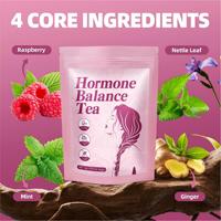 Té de Hierbas para el Equilibrio Hormonal Femenino, Té Frío de Jengibre, 30 Bolsitas, Té Natural para el Bienestar y la Salud Uterina