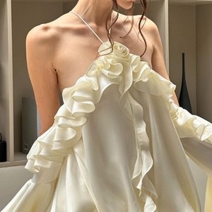 เดรสแฟชั่นแขนระบายแบบไม่มีสายรัดไหล่สำหรับผู้หญิงคอลเลคชั่นฤดูใบไม้ร่วงใหม่สุดเซ็กซี่ - Product Image 2