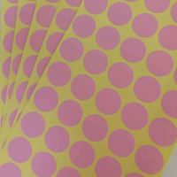 Étiquettes adhésives imprimées personnalisées, points ronds multicolores, options de couleurs variées
