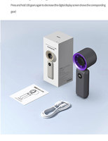 Ventilador Recargable Inteligente y Potente Defender de Larga Duración y Ventilador Inalámbrico sin Aspas con Función de Carga USB para Uso Durante Todo el Día