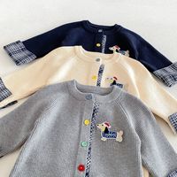 Koreanische Version Herbst Baby Langarm Strick-Kapuzenoverall für Jungen und Mädchen, Baby Outdoor-Kletterkleidung