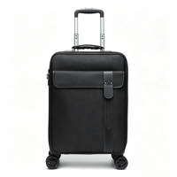 Valise intelligente en tissu Oxford avec compartiment pour ordinateur portable à ouverture frontale, port de charge USB et serrure TSA, sac trolley extensible