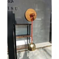 Timbre de madera magnético personalizado con carillón de latón, timbre de notificación respetuoso con el medio ambiente para alquiler para tienda Boutique de apartamentos