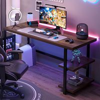 Escritorio de ordenador moderno Escritorio de oficina en casa con estantes de almacenamiento mesa de juegos de estudio de escritura para sala de estar dormitorio embalaje de pedido por correo