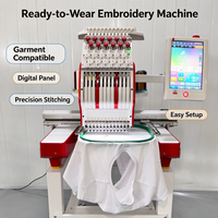 Machine à broder Genius à tête unique avec contrôle DAHAO pour lettrage en relief