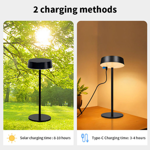 Led điều khiển cảm ứng có thể sạc lại không dây năng lượng mặt trời đèn bàn nhà hàng khách sạn ngoài trời bán buôn hiện đại Nordic Dimmable thiết kế ánh sáng - Product Image 2