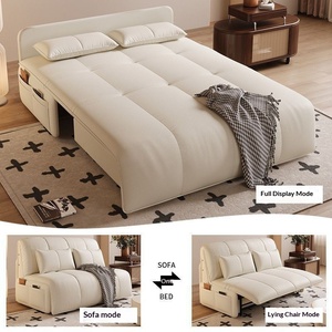 Cama Inteligente Moderna Minimalista Estilo Crema, Plegable, Doble Uso, Resistente a Arañazos, Multifuncional, Individual/Doble DDSFC03, Diseño Plegable - Product Image 3