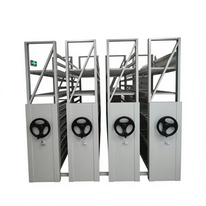 Système d'étagères mobiles intelligentes à compactage massif pour classement, avec étagères métalliques verrouillables - Product Image 1