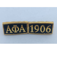 Or noir Alpha Psi Alpha hommes 3D grec APA breloques fraternité concepteur cadeau Bracelet bricolage perle breloque accessoire