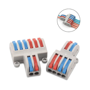 Conector Rápido Universal para Cables, Bloque de Terminales de Empuje para Conexión de Conductores, 2 Entradas y 6 Salidas, Palanca de Colores - Product Image 2
