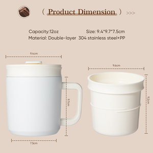 Tazza da Viaggio Everich Personalizzata, Nuova, Senza BPA, in Acciaio Inox Isolato, 12oz, Riutilizzabile, per Espresso, Ufficio e Uso Quotidiano - Product Image 2