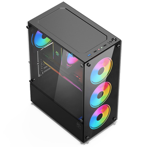 SNOWMAN Legend Design Boîtier de châssis de bureau noir personnalisé ATX MATX Mini <span class=keywords><strong>ITX</strong></span> Mid Tower <span class=keywords><strong>Gaming</strong></span> PC <span class=keywords><strong>Case</strong></span> Verre trempé Gamers - Product Image 2