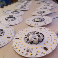 Pas de scintillement 5cct Chaînes de traction et télécommande Dimmable 120V 20W 118mm ETL FCC LED Board pour ventilateur de plafond