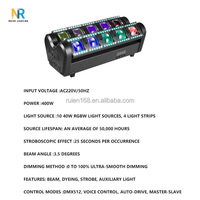 RUIEN 10x40W RGBW Projecteur Spider de Scène en Aluminium avec Bandes Auxiliaires DMX512 Lumière à Tête Mobile Activée par le Son