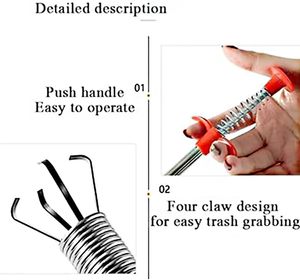 Garra de agarre flexible, herramienta de recogida, 4 garras, <span class=keywords><strong>manguera</strong></span> flexible, herramienta de asistencia para recoger basura - Product Image 5