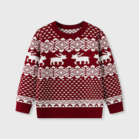 Pull de Noël pour garçons, 150+ styles, respirant, en jacquard tricoté, à manches longues, motifs de dessins animés, rouge et vert, pour les fêtes d'hiver