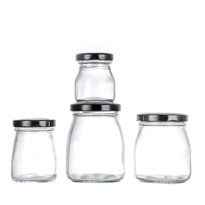 Tùy Chỉnh Sữa Chua Jar 60Ml 90Ml 170Ml <span class=keywords><strong>210Ml</strong></span> <span class=keywords><strong>Glass</strong></span> Bánh Lọ Thủy Tinh Sữa <span class=keywords><strong>Container</strong></span> Với Vít Có Nắp Đậy - Product Image 1