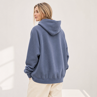 Sweat à capuche basique pour femme, personnalisé, en molleton épais 100% coton 450 GSM, respirant, effet délavé vintage, à manches raglan, vierge, vente en gros