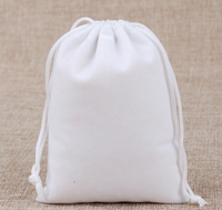 Sac à bijoux en velours avec cordon petit sac en tissu floqué noir sac en velours avec logo personnalisé