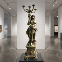 Statuette en bronze de qualité muséale - Sculpture en relief 3D de mascotte et de mode pour intérieurs de luxe, Statue en bronze