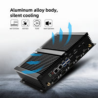 Mini-ordinateur industriel Hystou, 6 ports COM, double LAN Gigabit Ethernet, affichage 4K Ultra, 64 Go DDR4, PC sans ventilateur, Windows 11, SSD+HDD, Nouveau