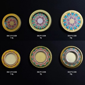 Saffron tinplate hộp bán buôn rỗng vòng kim loại RTS 7.5*2cm thực phẩm nghệ tây bao bì Giang Tây F1 kim loại tin với cửa sổ 6 inch - Product Image 4