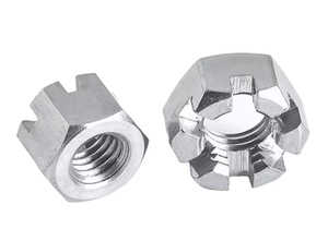 M6 cường độ cao thép không gỉ mạ kẽm rãnh lâu đài hạt carbon đen kẽm mạ lục giác hạt Hex loại đầu - Product Image 4