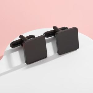 Grand stock transfrontalier : Nouveaux boutons de manchette DIY unisexe en acier inoxydable plaqué or, vierges et gravables, pour costume de style français, idéaux pour cadeaux et fêtes - Product Image 3