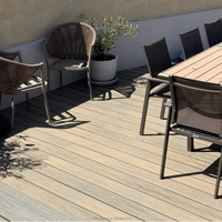 Revêtement de terrasse en composite WPC co-extrudé, écologique, imperméable, antidérapant, fabriqué en usine