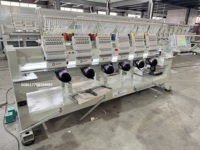 Machine à broder industrielle de haute qualité, prix imbattable, GALAXY, haute vitesse, 15 aiguilles, 6 têtes, personnalisable, pour chapeaux, vêtements, chaussures, sacs, sweats à capuche