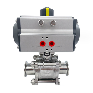 Thép không gỉ 1inch 3PC khí nén bao gồm tất cả các van bi với vệ sinh nhanh chóng kết nối không khí actuated Hệ thống điều khiển tự động - Product Image 1