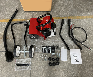 Mini Tiller <b>Cultivator</b> 52cc 2 Stroke Gas Powered Adjustable Forward Rotating Tines Garden Lawn Digging - Product Image 2