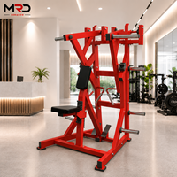 Máquina de remo sentado con carga de placas de acero, con características de seguridad para entrenamiento de fuerza de brazos, espalda, látigos, deltoides posteriores y bíceps, para gimnasios y clubes de fitness