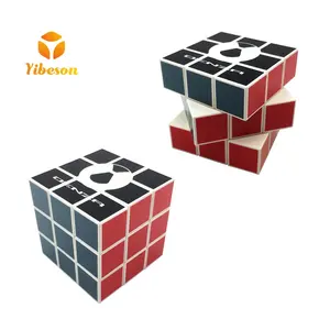 Customized photoe design uv printing 7x7cm stickerless magic speed cube 6 sides custom 360 rotation plastic cube for advertising
