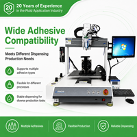 Machine de distribution automatique de colle CNC à visser de bureau à 5 axes avec moteur servo, haute précision 0,015 mm, pour pâte à souder et vision CCD