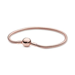 Clásica Pulsera de Hueso de Serpiente con Dije de Corazón Redondo Estilo Pandora, 100% Plata de Ley <span class=keywords><strong>925</strong></span>, Regalo Elegante para Mujer, Joyería de Alta Calidad para DIY - Product Image 4