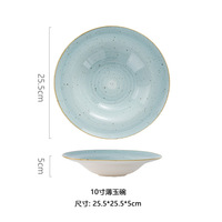 Chargeur de bifteck de cuisine de luxe réutilisable Assiettes à dîner en mélamine Ensemble en céramique pour mariage avec bordure dorée